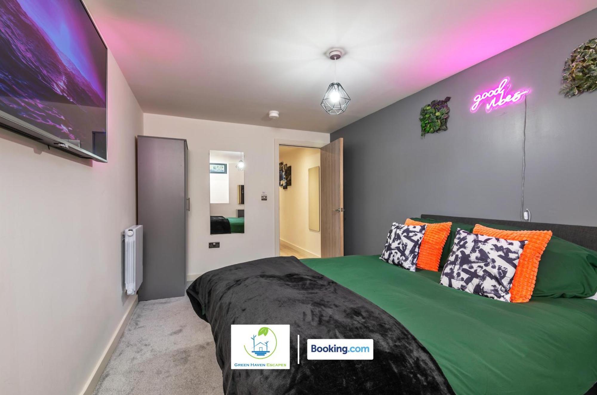 Spacious 1 Bedroom Apartment With 4K Cinema Experience By Green Haven Escapes In Bradford 布雷得佛 外观 照片